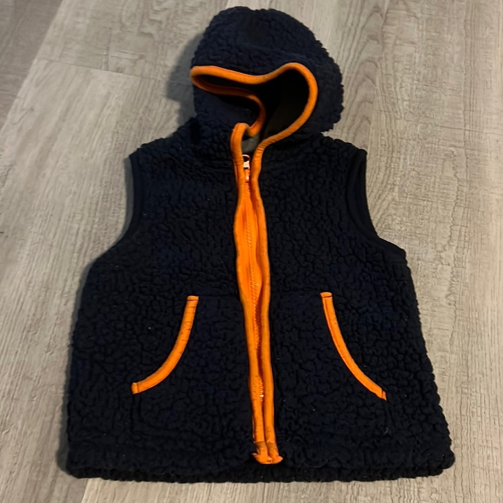 Navy blue cozy vest 12Mo